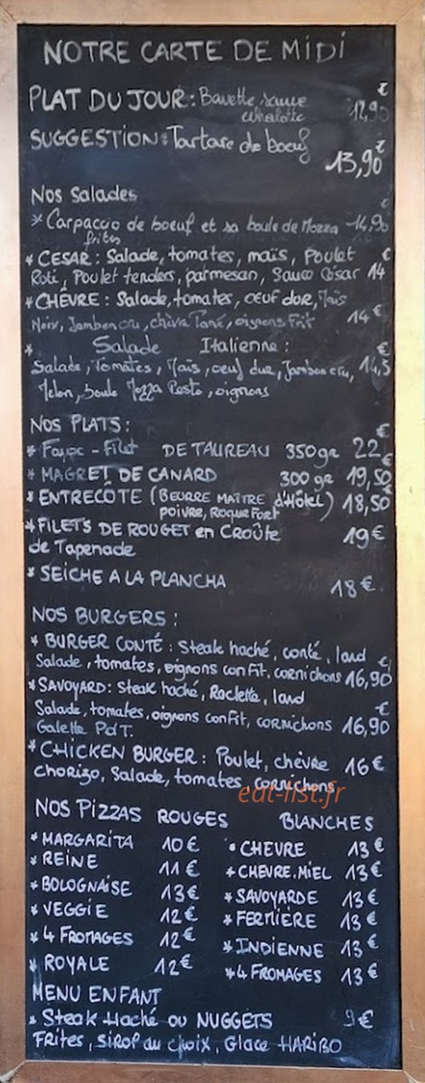 Le Glacier — carte page 1