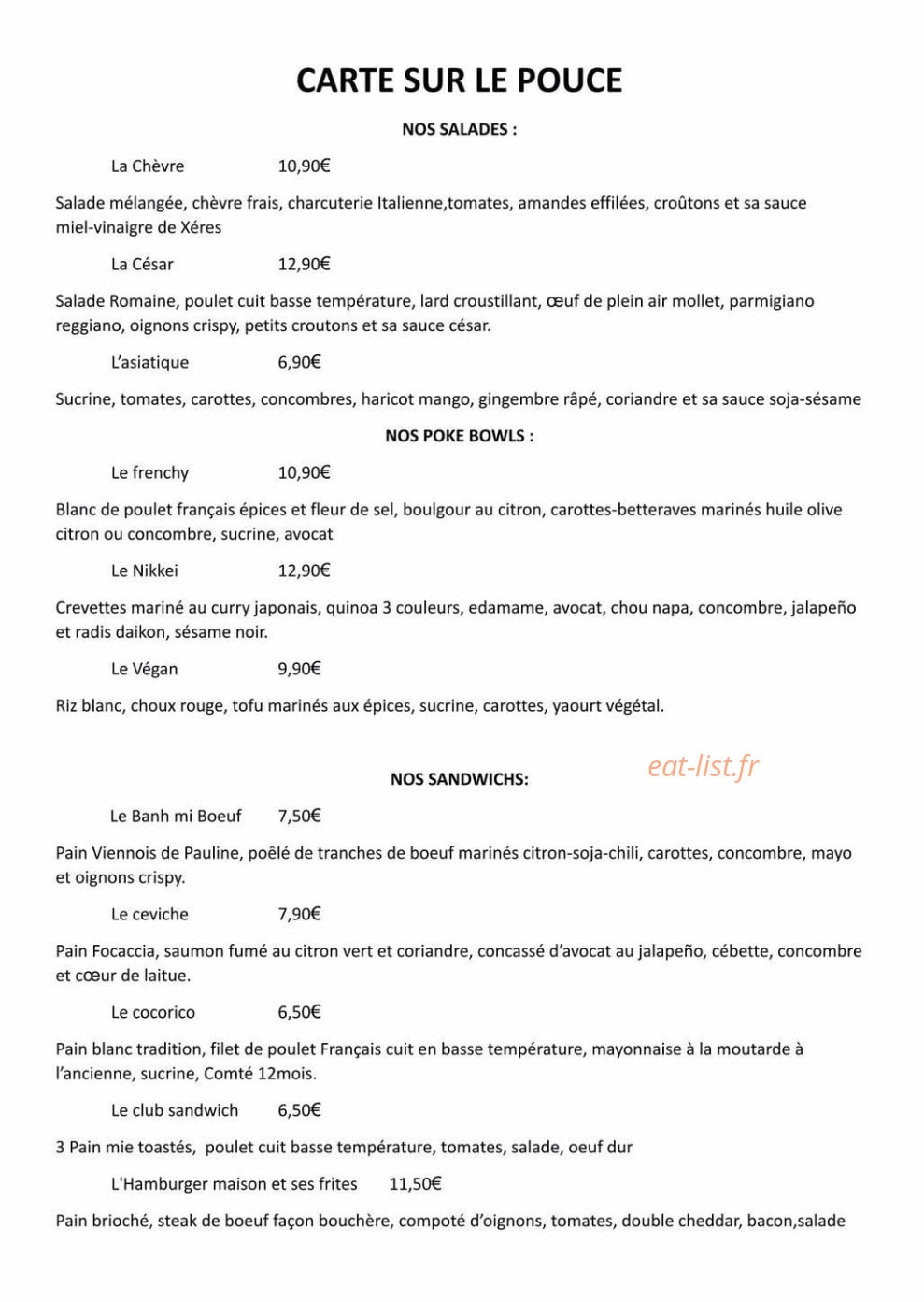 Sur le Pouce — carte page 1