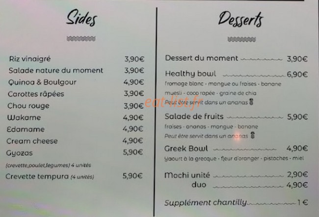 Bowl Bar Beach — carte page 2