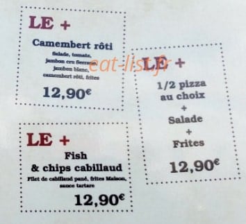 Brasserie Midi Cafe — carte page 3