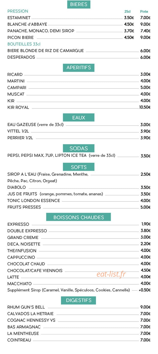 Chez Georges - Bistrot de la Mer — carte page 6