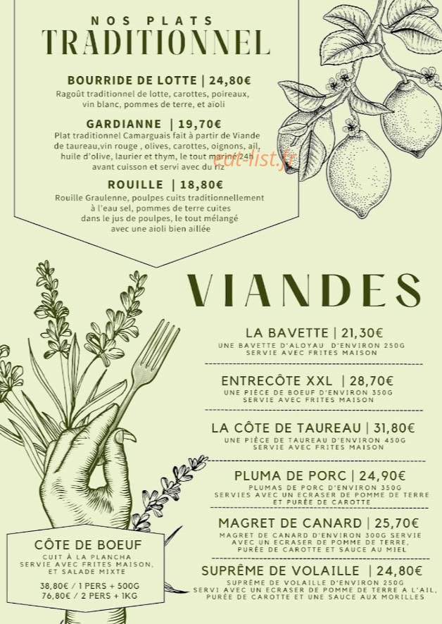 Chez Lola — carte page 2