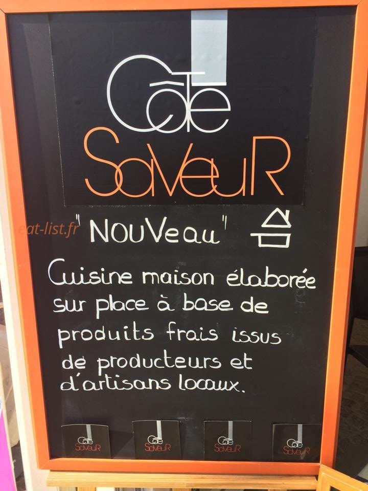Côté Saveur — carte page 1