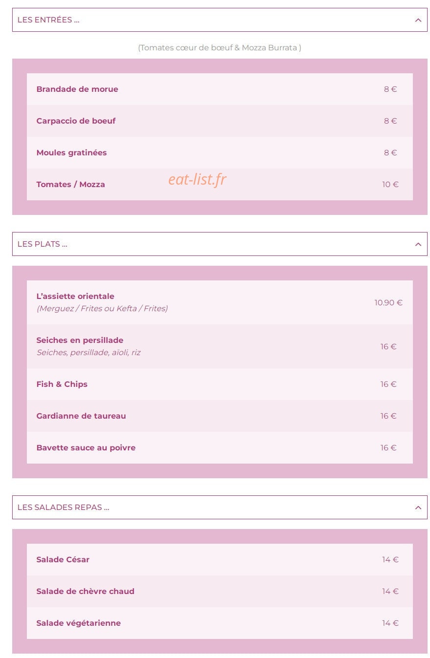 Délice du Sud — carte page 3