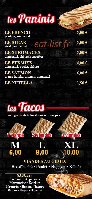 Go snack — carte page 5