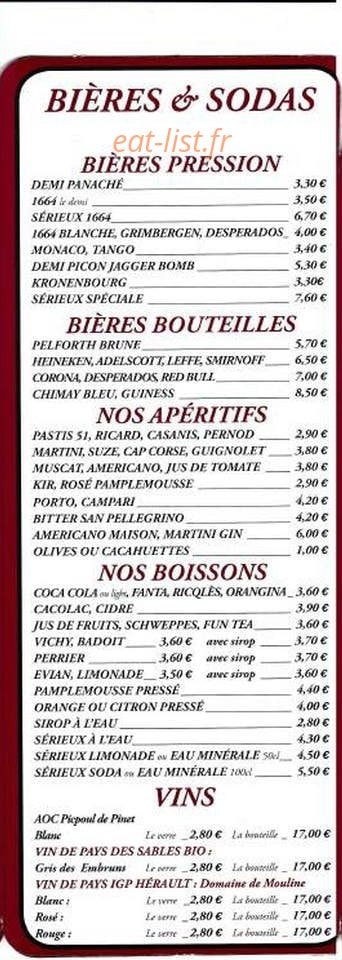 Grand Cafe De Paris — carte page 7