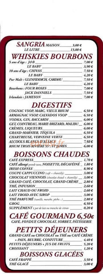 Grand Cafe De Paris — carte page 8