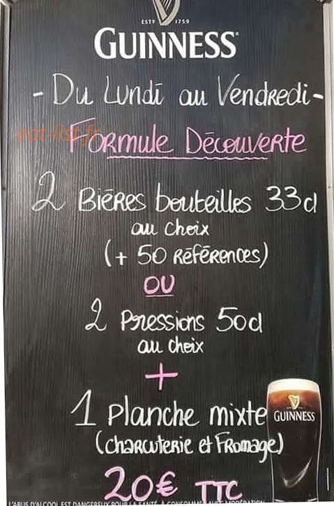 L'angleterre Cafe — carte page 1