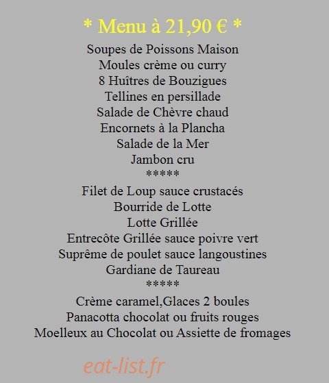 Le Bistro du Splendid — carte page 3