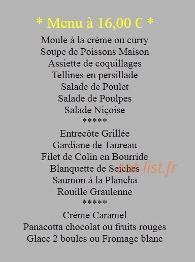 Le Bistro du Splendid — carte page 2