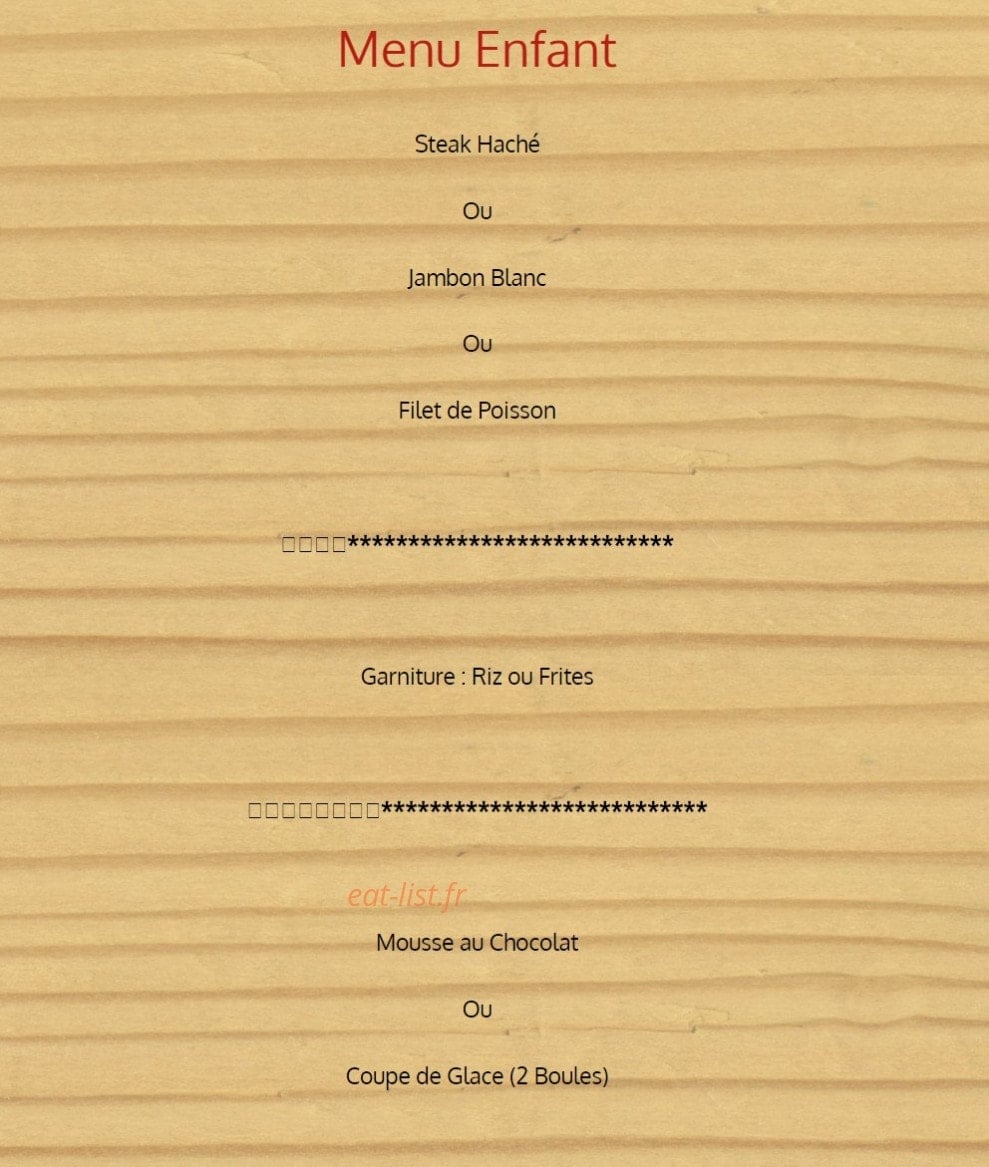Le Bistrot du Port — carte page 4