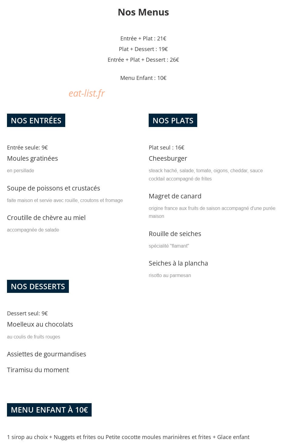 Le Flamant Bleu — carte page 1