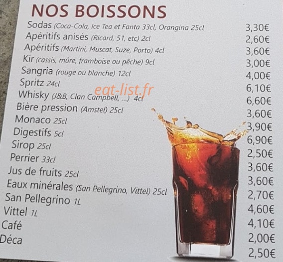 Le modern café — carte page 4