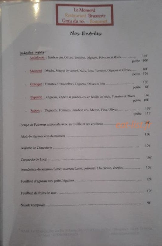Le Moment — carte page 1