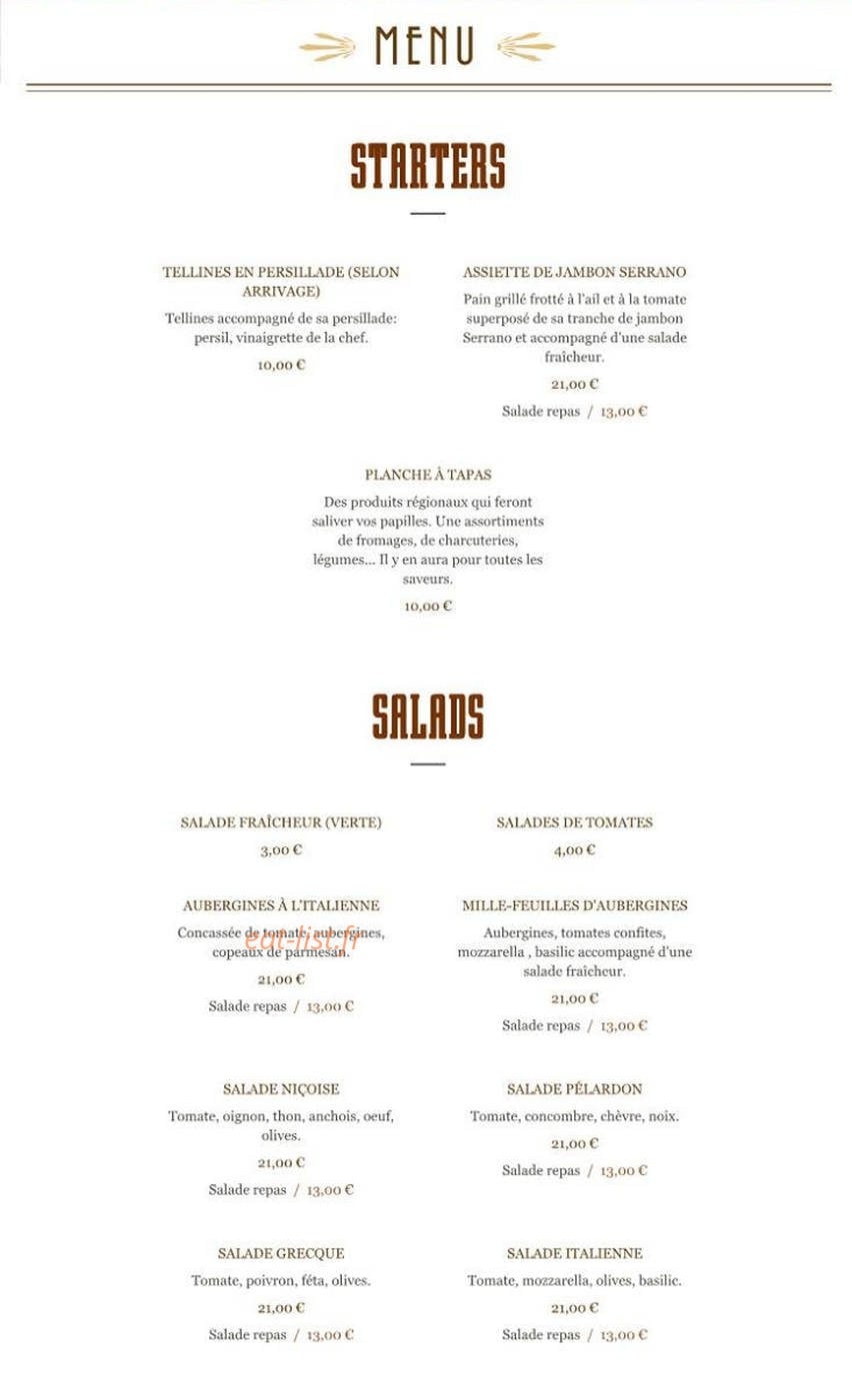 Le Petit Mazet — carte page 1