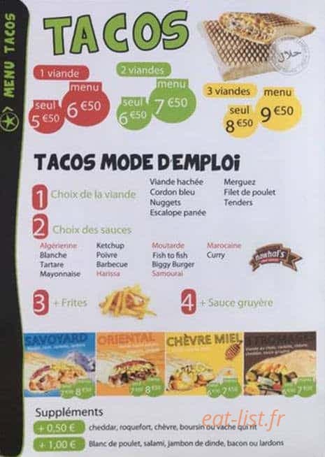 Ô Burger & Juices — carte page 1