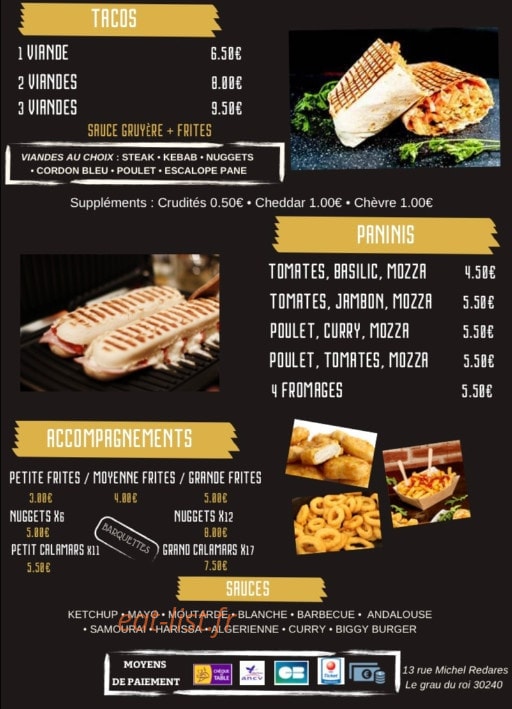 Pick up snack — carte page 1