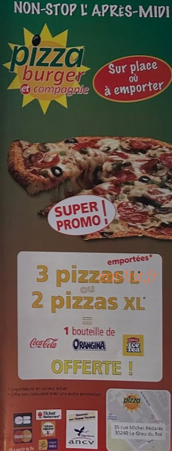 Pizza et compagnie — carte page 1
