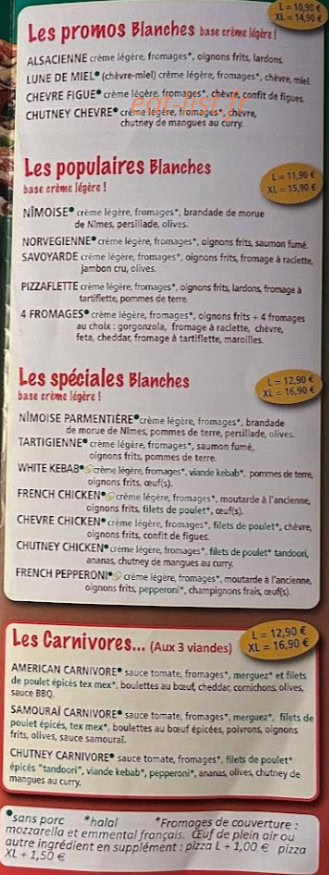 Pizza et compagnie — carte page 4