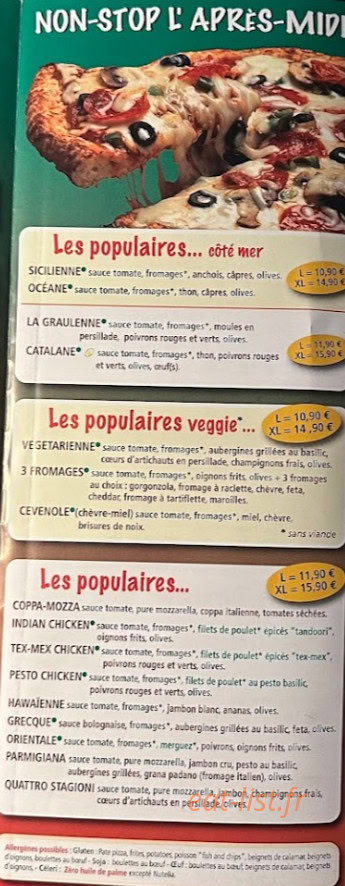 Pizza et compagnie — carte page 5
