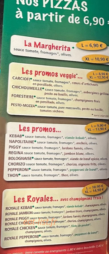 Pizza et compagnie — carte page 6