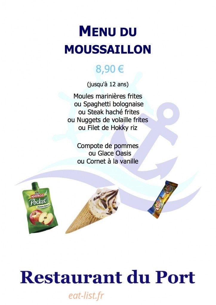 Restaurant du Port — carte page 4