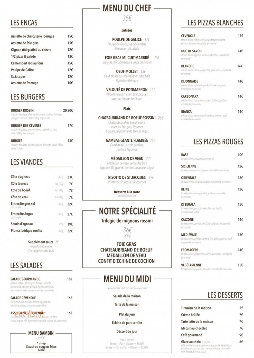 La Maison D'Avignon à Sommieres - menu et photos