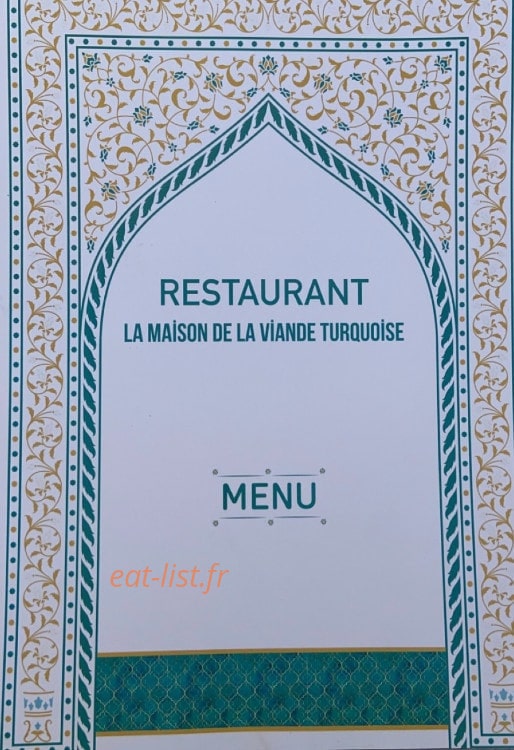 Carte et menu La maison de la viande turquoise Sommières