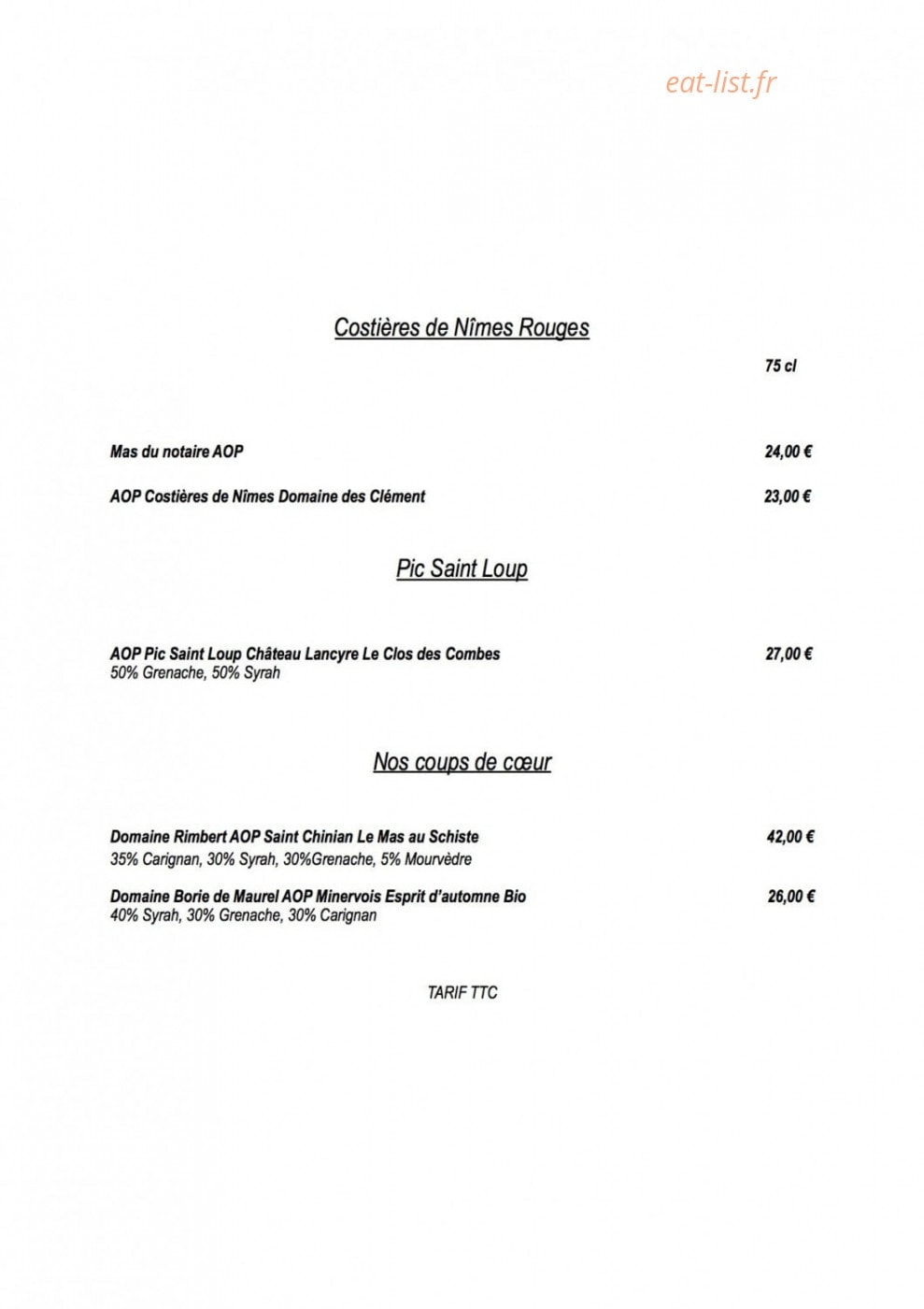Le Patio By Lou Caléou — carte page 7