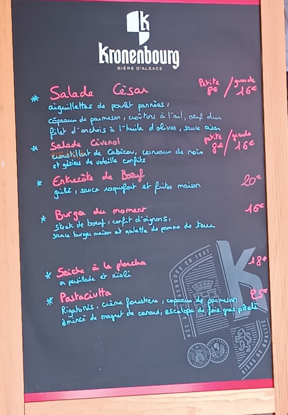 Bistroli — carte page 1