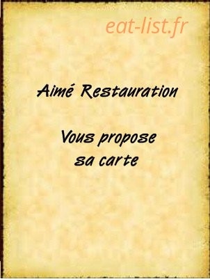 Aime Restauration — carte page 1