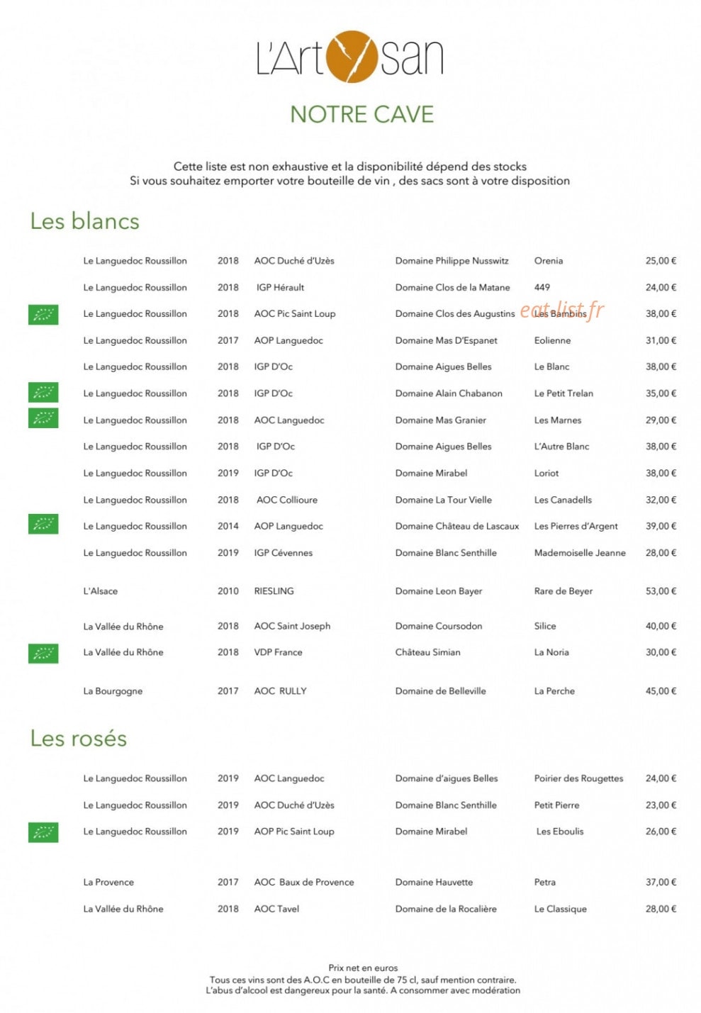L'ArtYsan — carte page 6