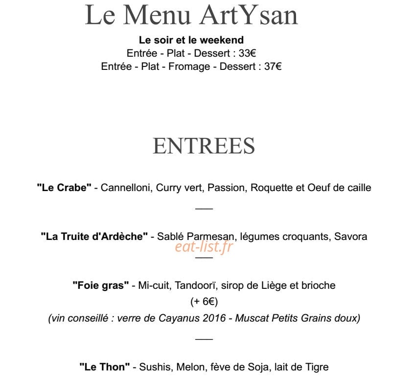 L'ArtYsan — carte page 3