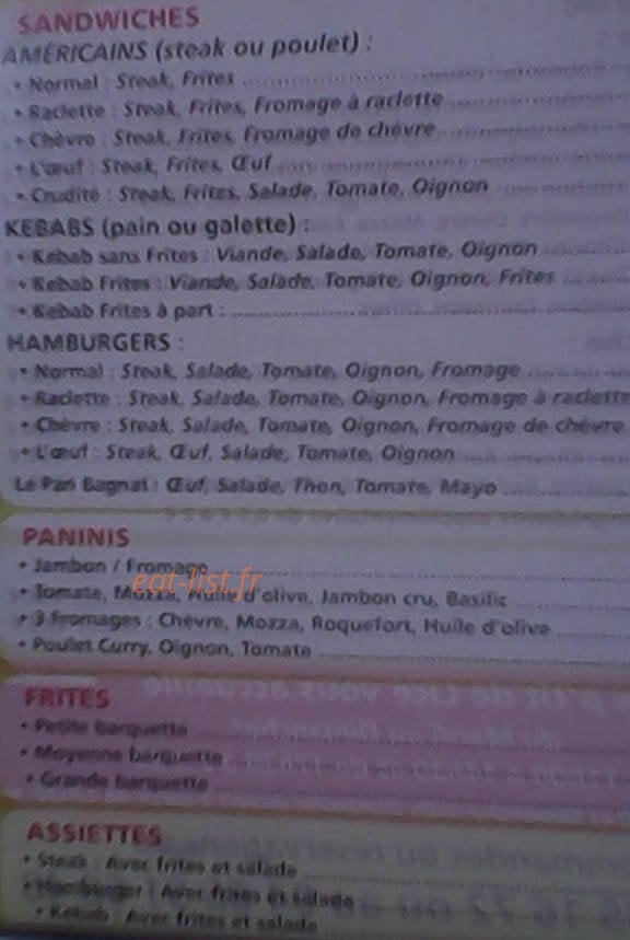 Le P'tit Delice — carte page 2