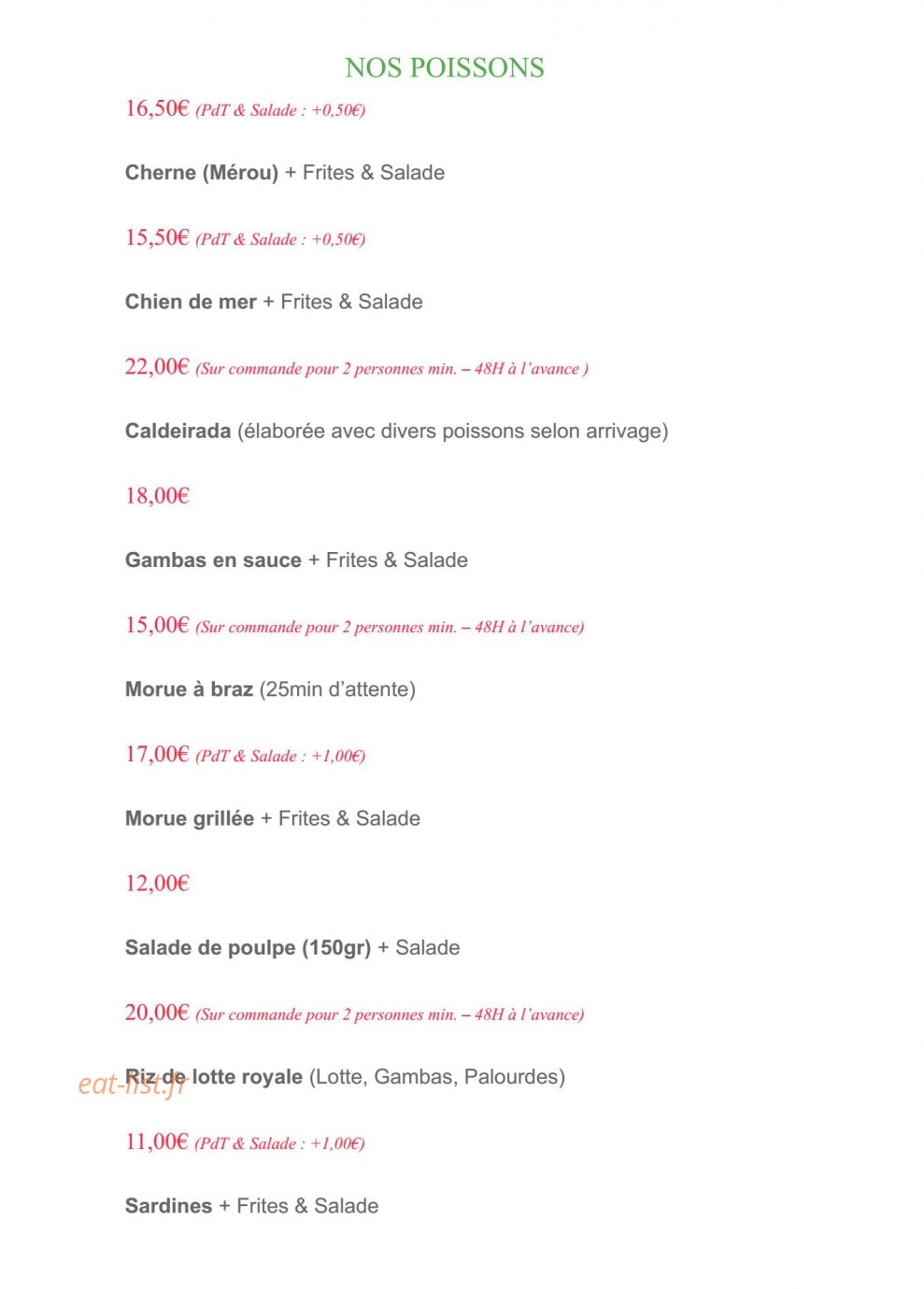 Le P'tit Galo — carte page 2