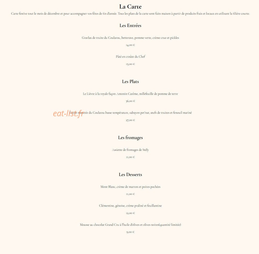 Melba — carte page 1