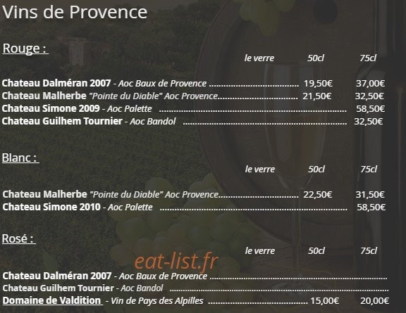 Auberge Restaurant l' Amandin — carte page 7