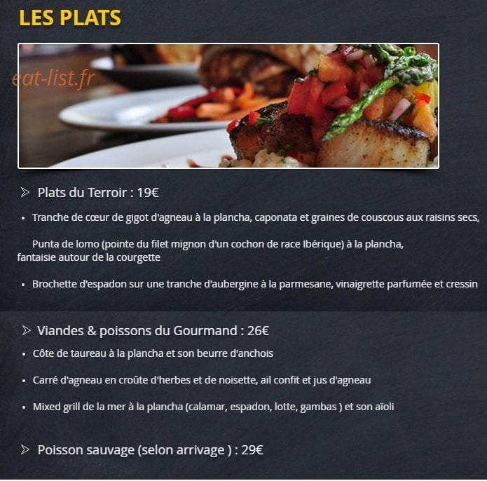 Auberge Restaurant l' Amandin — carte page 5
