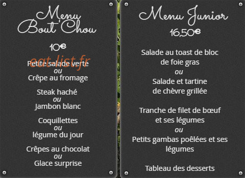 Auberge Restaurant l' Amandin — carte page 3