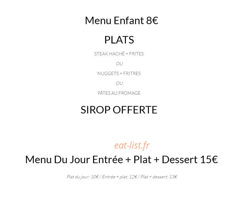 Café la Place — carte page 2