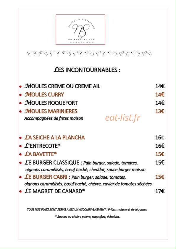 Du Nord au Sud — carte page 2