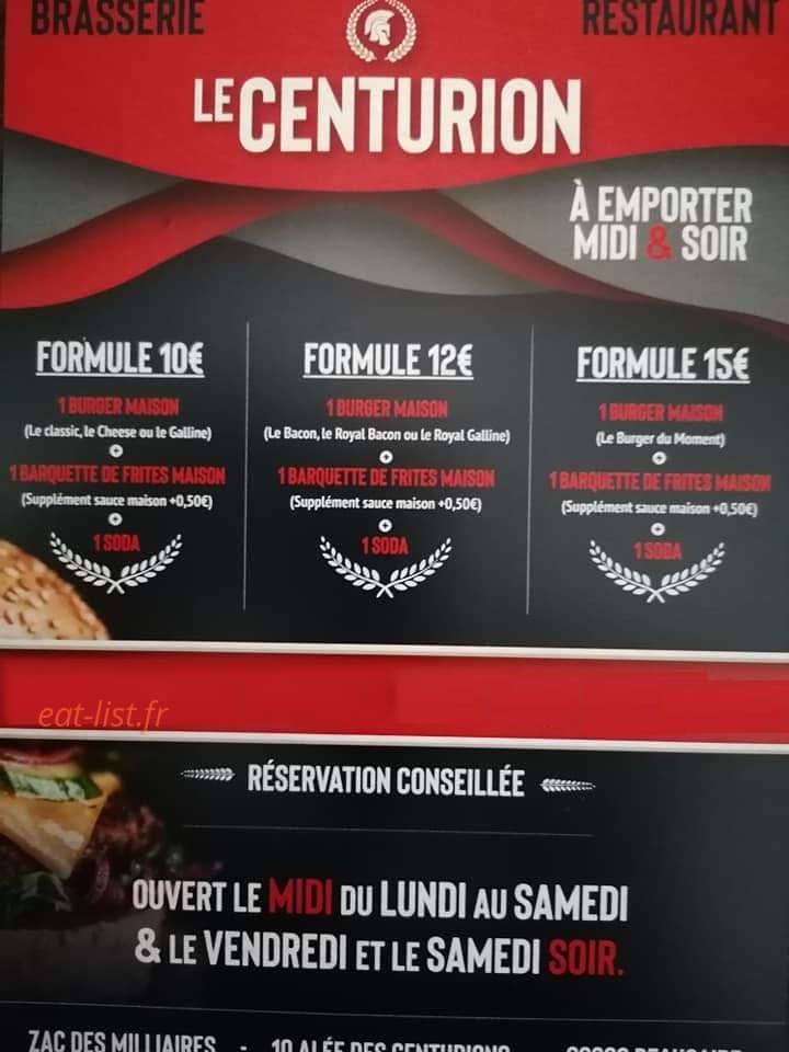 Le Centurion — carte page 1