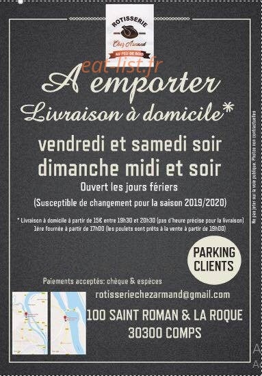 Chez Armand — carte page 1