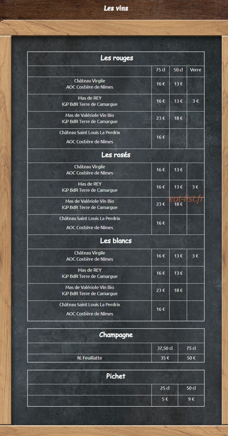 La Table d'Argence Officiel — carte page 4