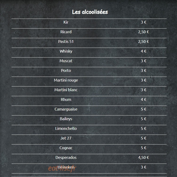 La Table d'Argence Officiel — carte page 2