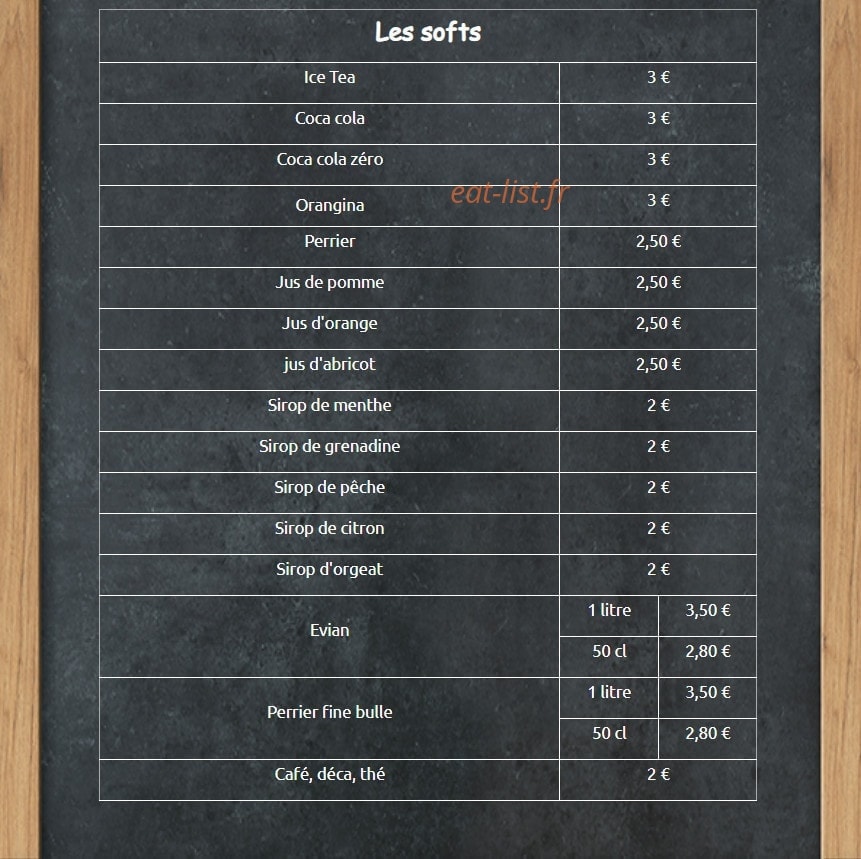La Table d'Argence Officiel — carte page 3