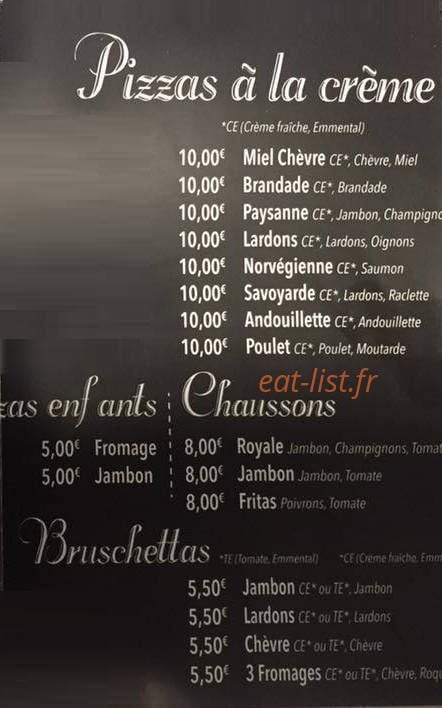 Pizza du chalet — carte page 2