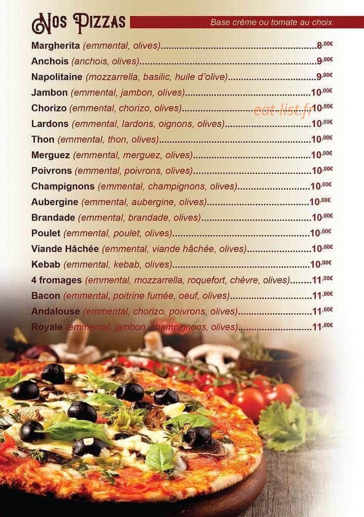 Pizzeria des lices — carte page 2