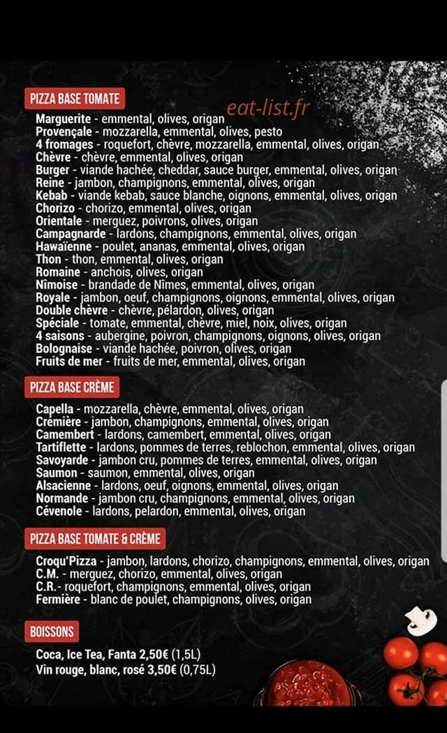 Croqu'pizza — carte page 2