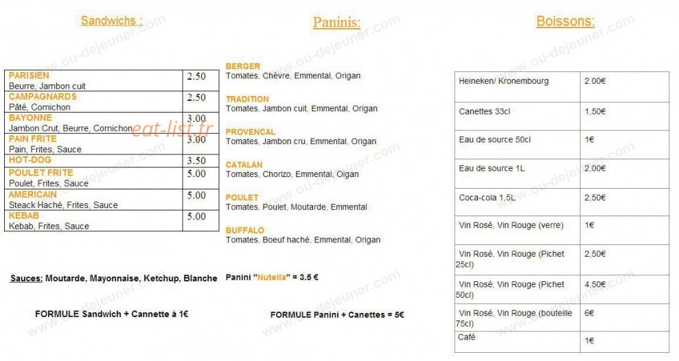 Aromates — carte page 2